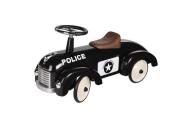 Jeździk do odpychania nóżkami - Policja - czarne metalowe autko