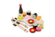 Drewniane jedzenie - zestaw sushi